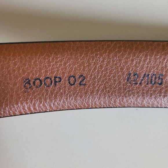 joseph abboud full grain italian leather black belt 42" - Picture 6 of 8